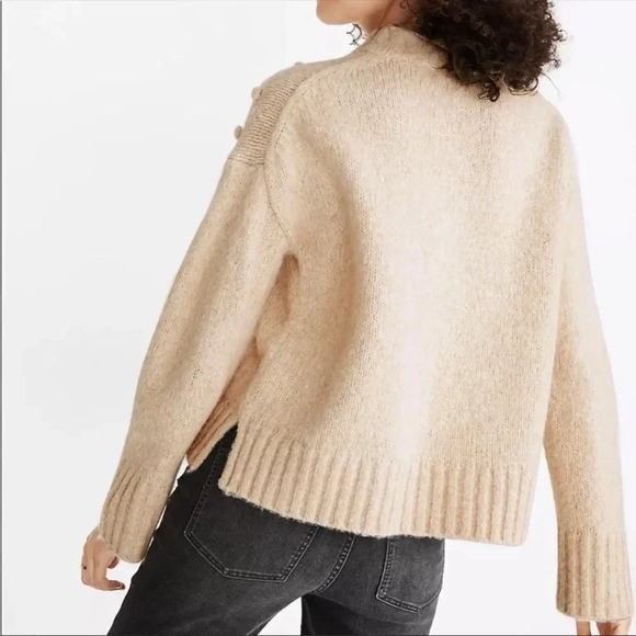 Madewell Placed Bobble Mock Neck Sweater - Picture 4 of 9